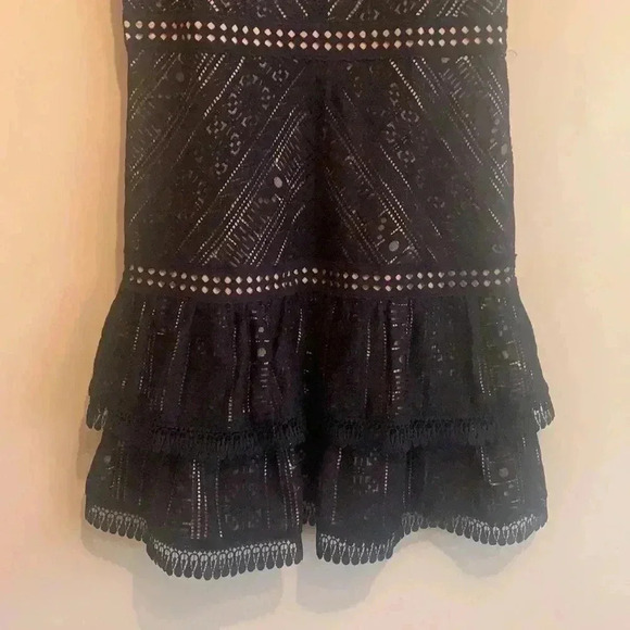 Anthropologie Bella Black Lace mini Dress - Picture 8 of 9